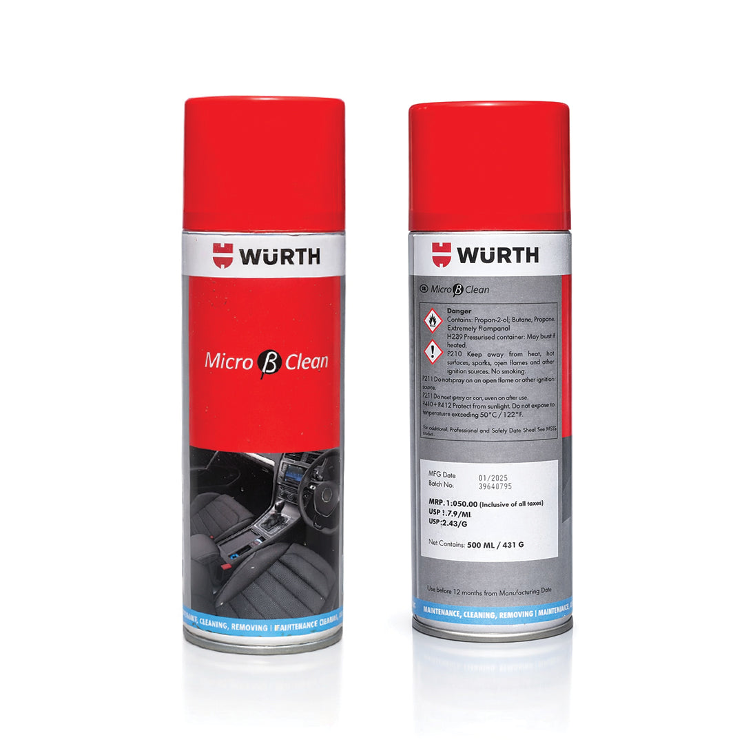 Würth Micro β Clean Interior Cleaner – 500 ml | Deep Cleaning Foam for Car Interiors
