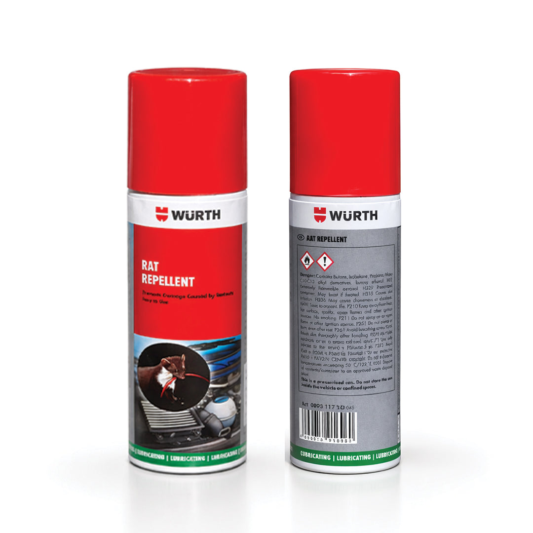 Würth Rat Repellent Spray – 160 ml | Protects Vehicle Wiring & Engine Bay from Rodents