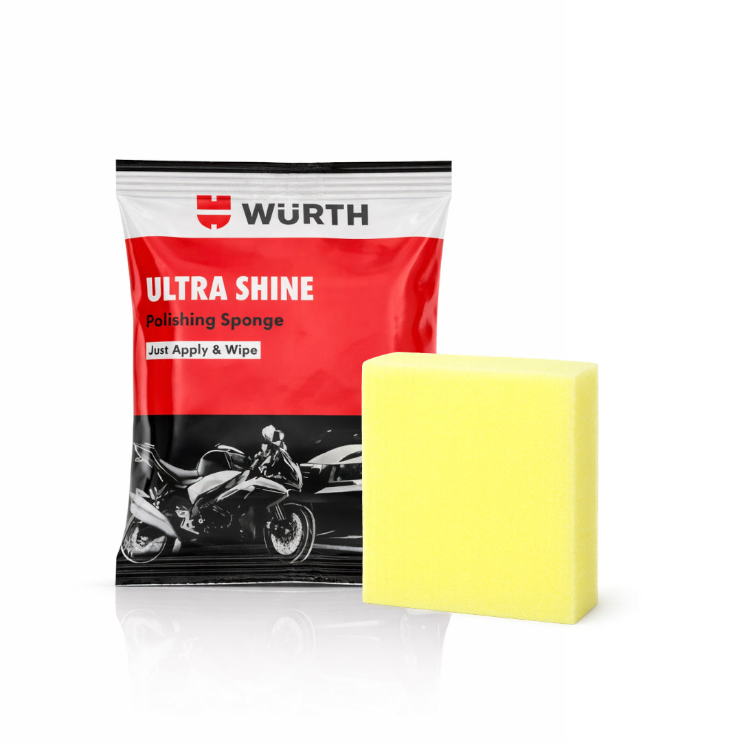 Wurth Ultra Shine Polishing Sponge for Car Dashboard & Interior | Instant Shine, Easy Apply & Wipe | Foam Applicator Pad | Pack of 5