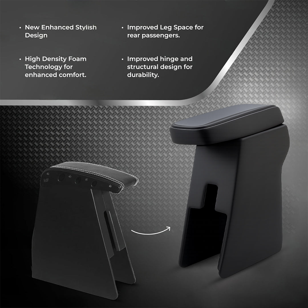 Car Center Armrest with Storage for Maruti Suzuki Dzire (2017 Onwards) – Black