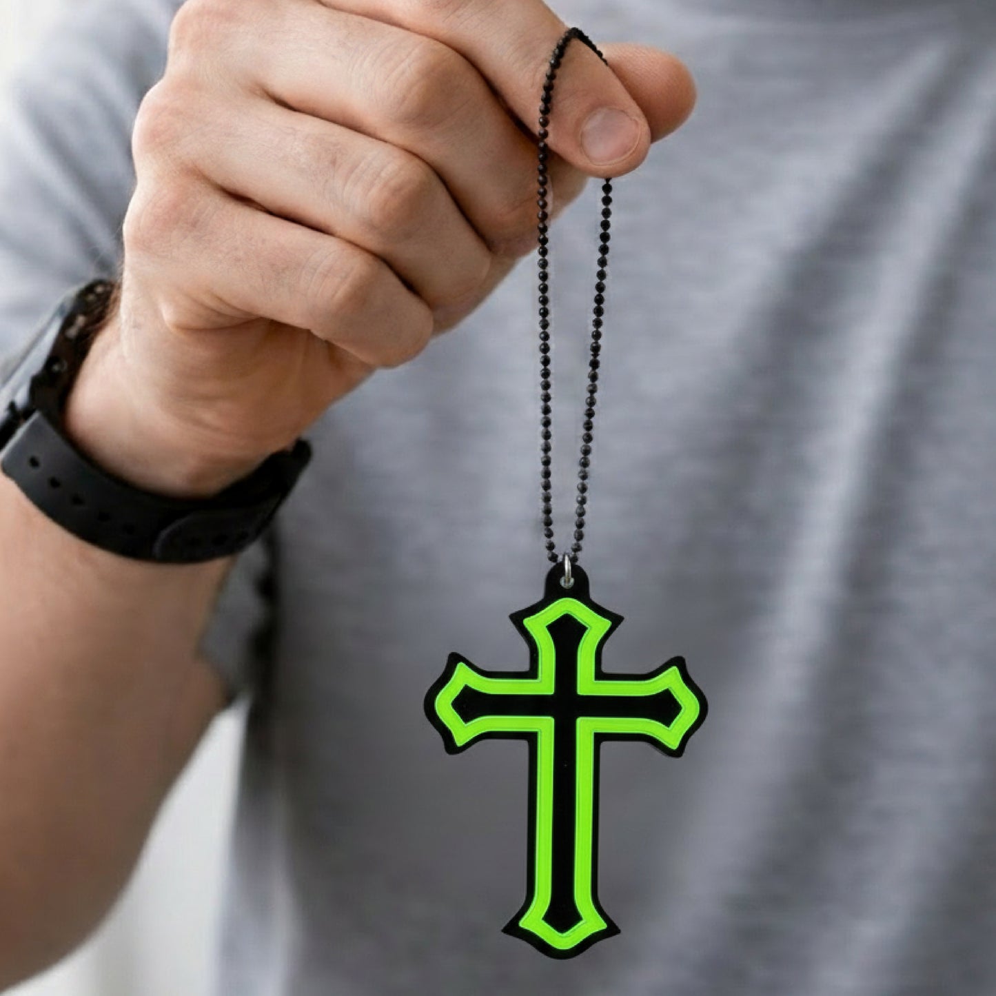 Christian Emblem Car Mirror Hanging Pendant – Acrylic Cross Hanging Accessory | Stylish Interior Decor