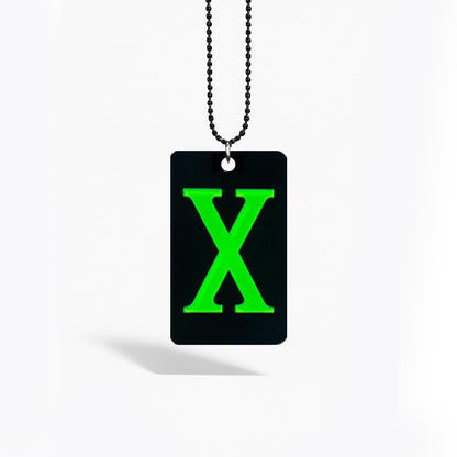X Logo Car Mirror Hanging Pendant – Acrylic Hanging Accessory | Stylish Interior Decor