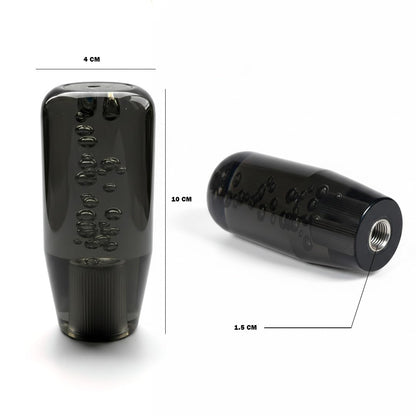Crystal Bubble Gear Knob 10cm Black | Universal Car Gear Shift Knob with Adaptors