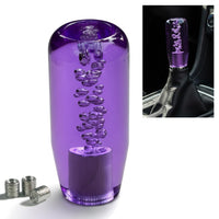 Crystal Glass Gear Knob 10cm Purple | Bubble Design Car Gear Shift Knob with Adaptors (Universal Fit)