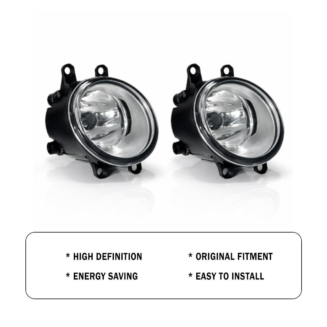 Front Bumper Fog Lamp Set for Innova 2011–2016 (Type 3/4) | H11 12V 55W Halogen | Clear Lens Driving Lights | Left & Right Pair | Plug & Play