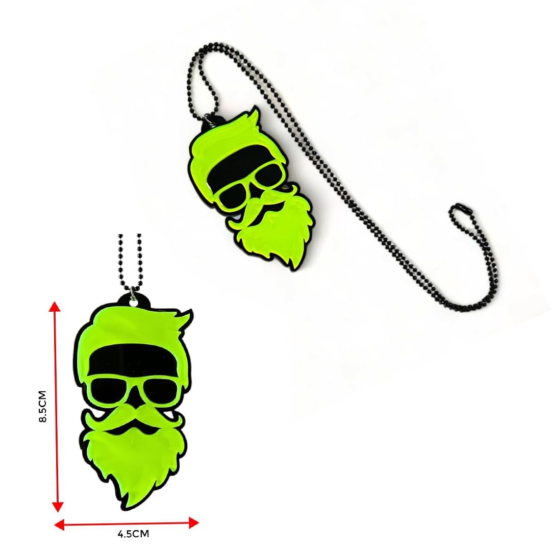 Beard Man Car Mirror Hanging Pendant – Acrylic Hanging Accessory | Stylish Interior Decor