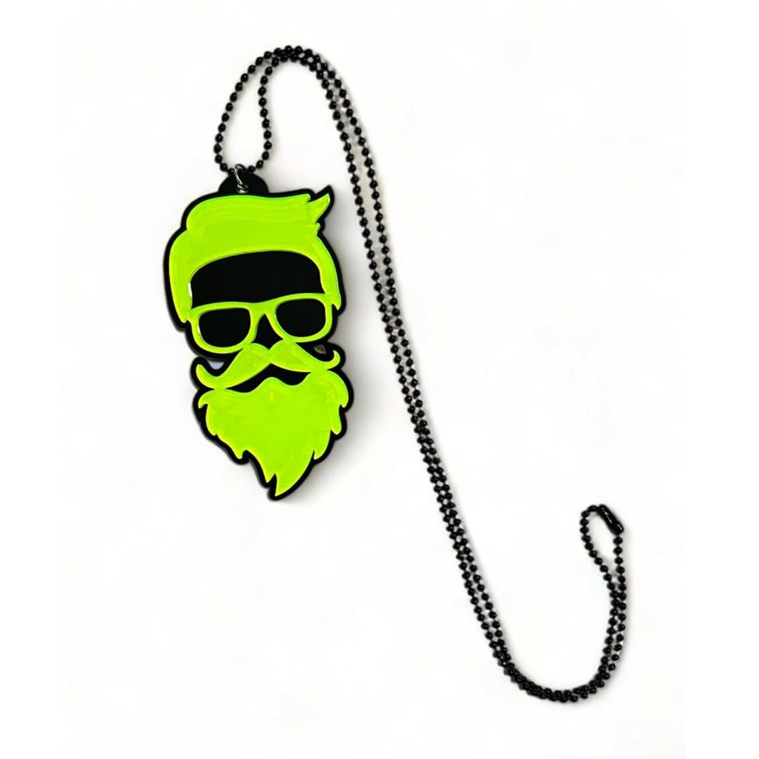 Beard Man Car Mirror Hanging Pendant – Acrylic Hanging Accessory | Stylish Interior Decor