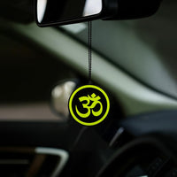 Aum Symbol Car Hanging – Acrylic Om Pendant | Spiritual Rearview Mirror Charm | Car Interior Decor (7 x 6.5 cm)