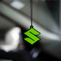 Suzuki Logo Car Mirror Hanging Pendant – Acrylic Hanging Accessory | Stylish Interior Decor
