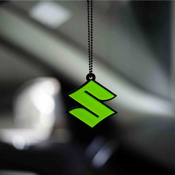 Suzuki Logo Car Mirror Hanging Pendant – Acrylic Hanging Accessory | Stylish Interior Decor