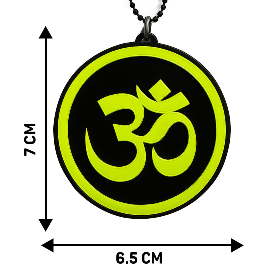 Aum Symbol Car Hanging – Acrylic Om Pendant | Spiritual Rearview Mirror Charm | Car Interior Decor (7 x 6.5 cm)