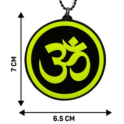 Aum Symbol Car Hanging – Acrylic Om Pendant | Spiritual Rearview Mirror Charm | Car Interior Decor (7 x 6.5 cm)