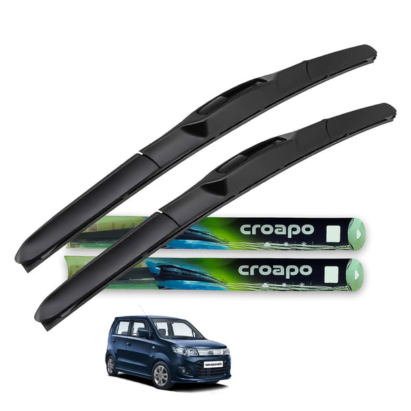 Croapo Front Hybrid Wiper Blades for Maruti Suzuki WagonR (All Models) – 18” Driver & 16” Passenger (Set of 2)