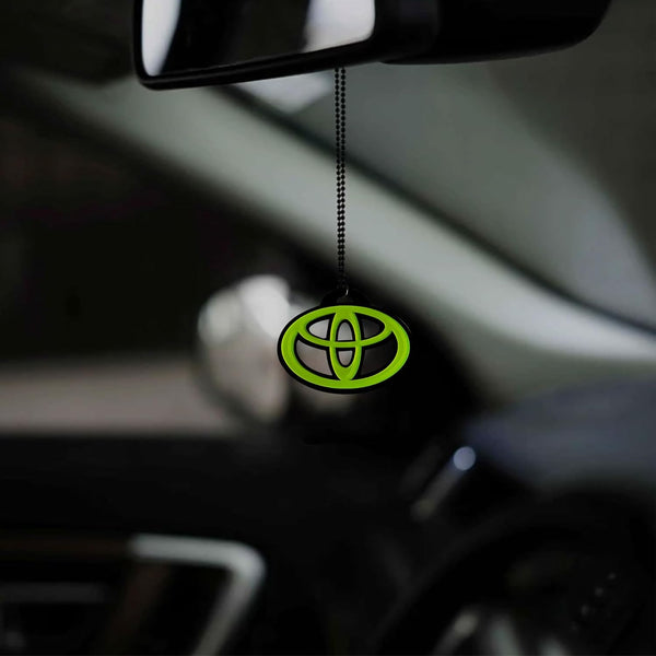 Toyota Logo Car Mirror Hanging Pendant – Acrylic Hanging Accessory | Stylish Interior Decor