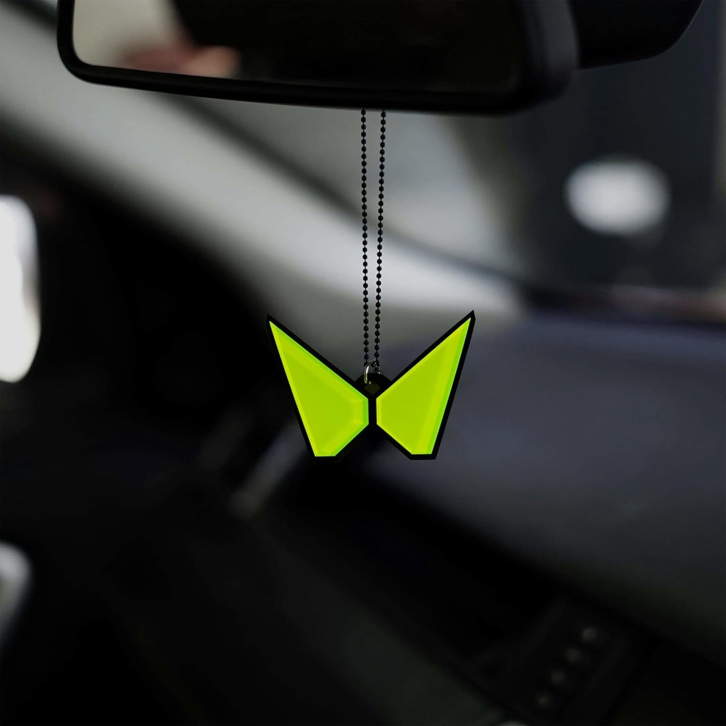Mahindra Logo Car Mirror Hanging Pendant – Acrylic Hanging Accessory | Stylish Interior Decor