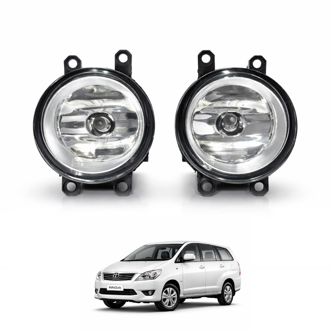 Front Bumper Fog Lamp Set for Innova 2011–2016 (Type 3/4) | H11 12V 55W Halogen | Clear Lens Driving Lights | Left & Right Pair | Plug & Play