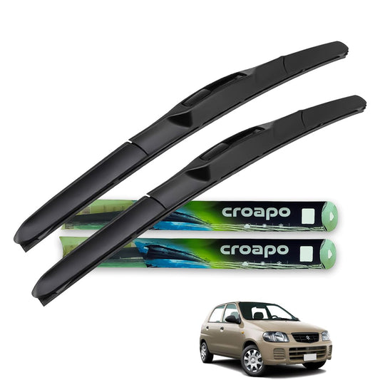 Croapo Front Hybrid Wiper Blades for Maruti Suzuki Alto (Old Models) – 18” Driver & 16” Passenger (Set of 2)