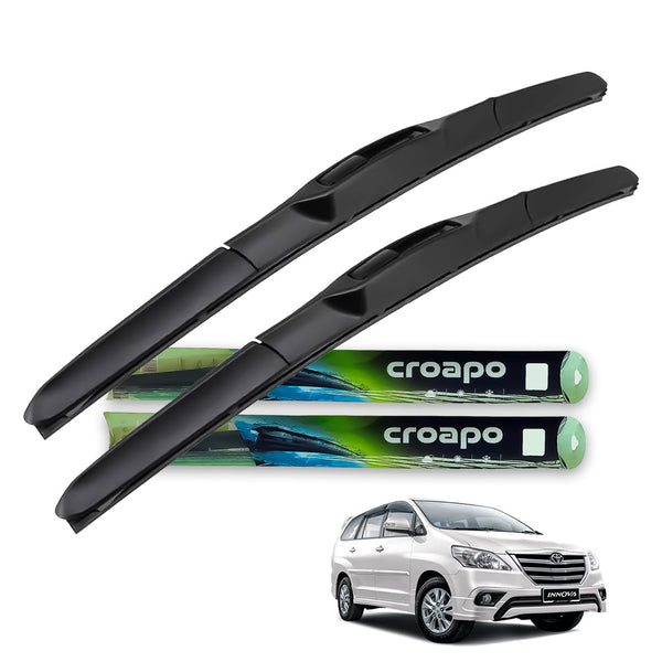 Croapo Front Hybrid Wiper Blades for Toyota  Innova (All Models) – 26” Driver & 16” Passenger (Set of 2)