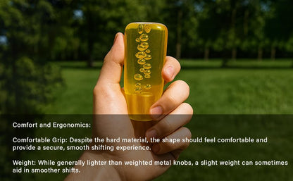 Crystal Glass Gear Knob 10cm Yellow | Bubble Design Car Gear Shift Knob with Adaptors (Universal Fit)