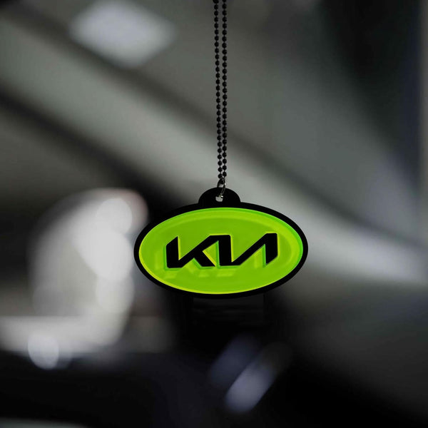 Kia Logo Car Mirror Hanging Pendant – Acrylic Hanging Accessory | Stylish Interior Decor