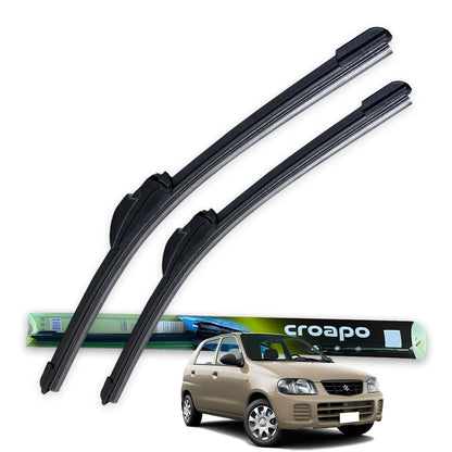 Croapo Frameless Windshield Wiper Blades for Maruti Suzuki Alto (All Models) – 18” Driver & 16” Passenger (Set of 2)