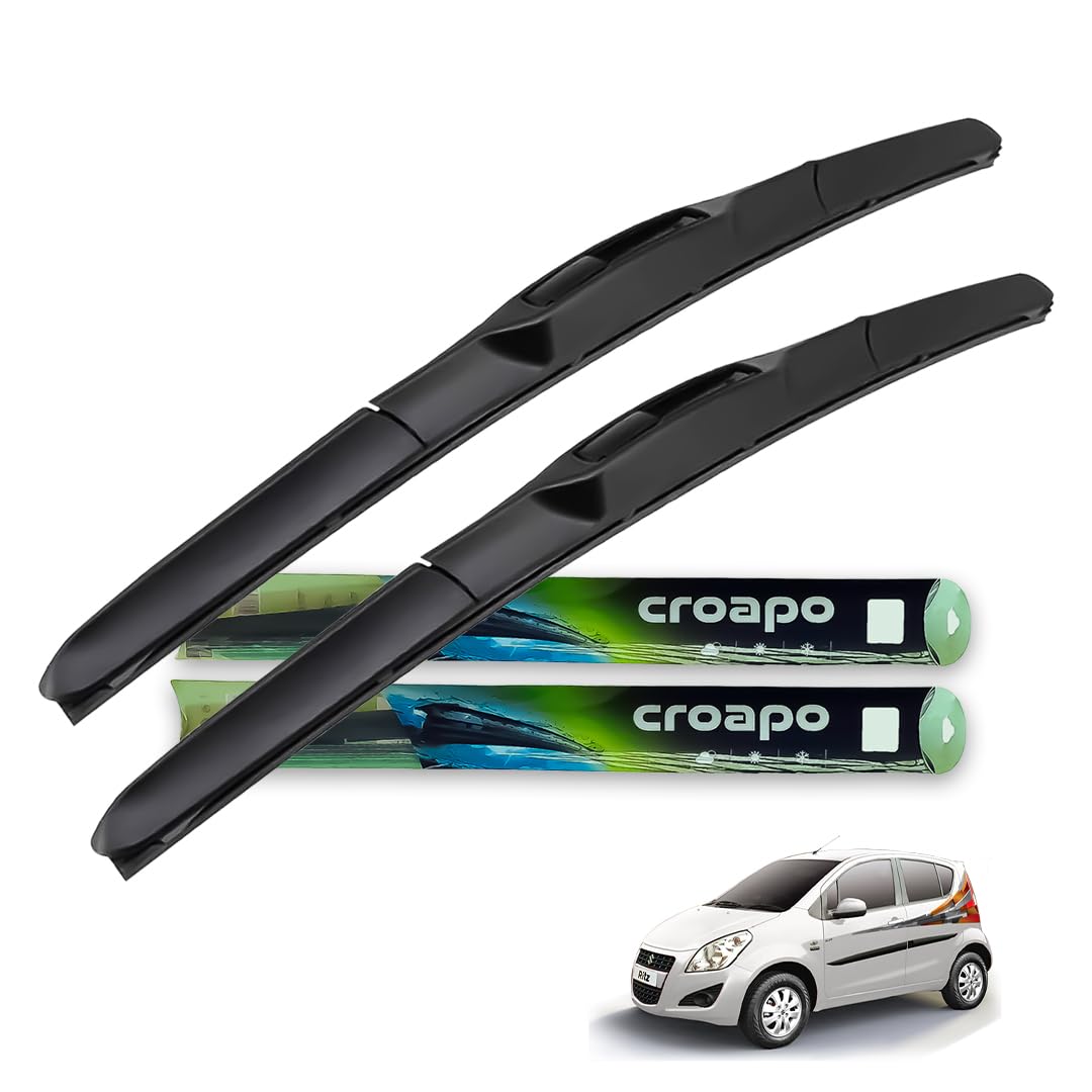 Croapo Front Hybrid Wiper Blades for Maruti Suzuki Ritz (All Models) – 22” Driver & 16” Passenger (Set of 2)