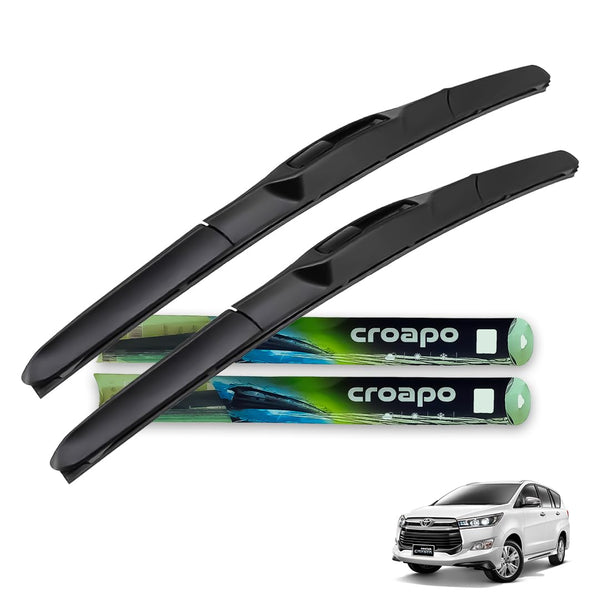 Croapo Front Hybrid Wiper Blades for Toyota  Innova Crysta (All Models) – 26” Driver & 16” Passenger (Set of 2)