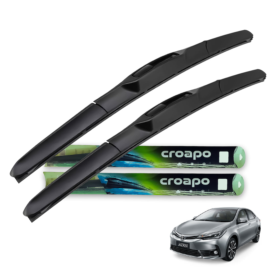 Croapo Front Hybrid Wiper Blades for Toyota Corolla Altis  (All Models) – 24” Driver & 16” Passenger (Set of 2)