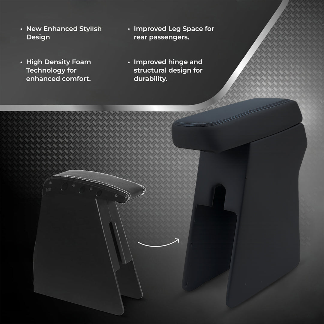 Car Center Armrest with Storage for Maruti Suzuki Baleno (Old Model) – Black