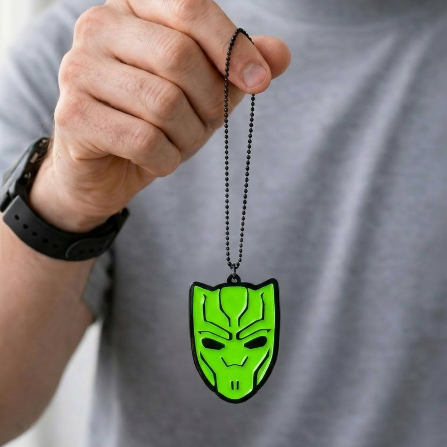 Black Panther Style Car Mirror Hanging Pendant – Acrylic Hanging Accessory | Stylish Interior Decor