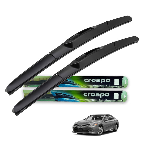 Croapo Front Hybrid Wiper Blades for Toyota Camry (2018 Model) – 22” Driver & 19” Passenger (Set of 2)