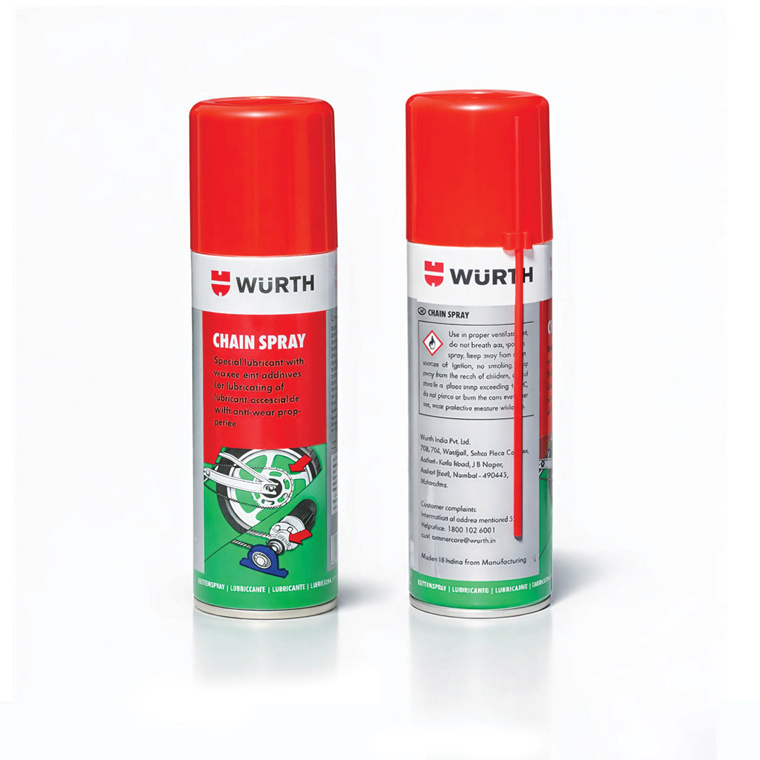 Würth Chain Spray –  150 ml High Performance Chain Lubricant with Anti-Wear Protection