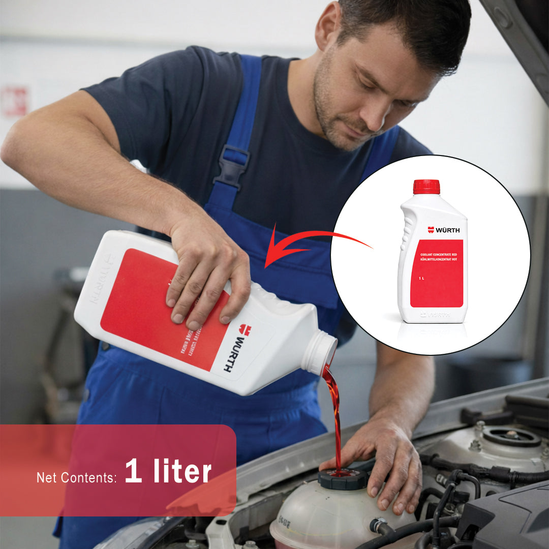 Würth Coolant Concentrate Red – 1 L | Engine Cooling & Anti-Corrosion Protection