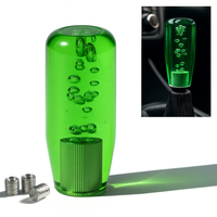 Crystal Glass Gear Knob 10cm Green | Bubble Design Car Gear Shift Knob with Adaptors (Universal Fit)
