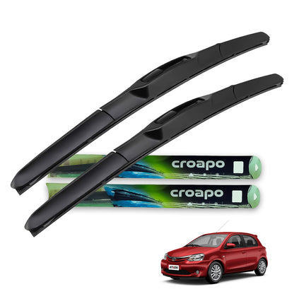 Croapo Front Hybrid Wiper Blades for Toyota  Etios (All Models) – 22” Driver & 19” Passenger (Set of 2)
