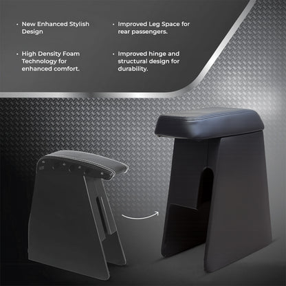 Car Center Armrest with Storage for Ford Aspire – Black