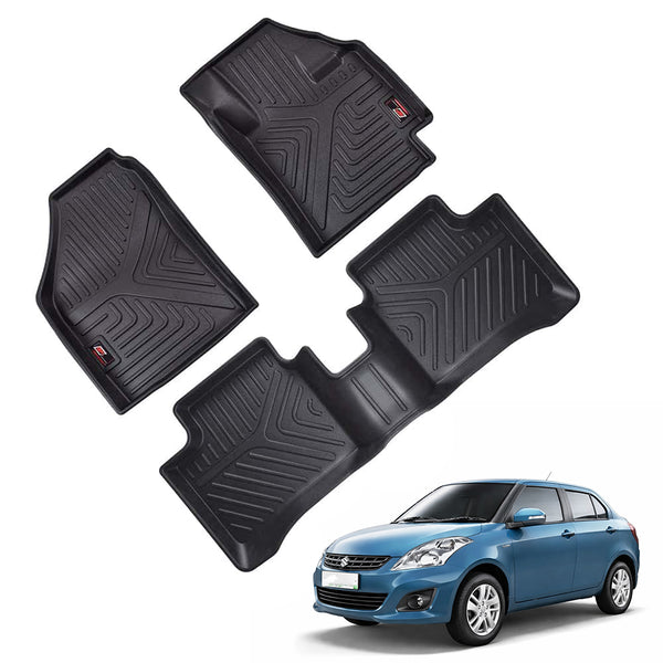 GFX Life Long Car Floor Mats for Maruti Suzuki Dzire (2012–2014)
