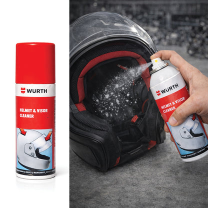 Würth Helmet & Visor Cleaner – 150 ml | Foam-Based Helmet Interior & Visor Cleaning Spray