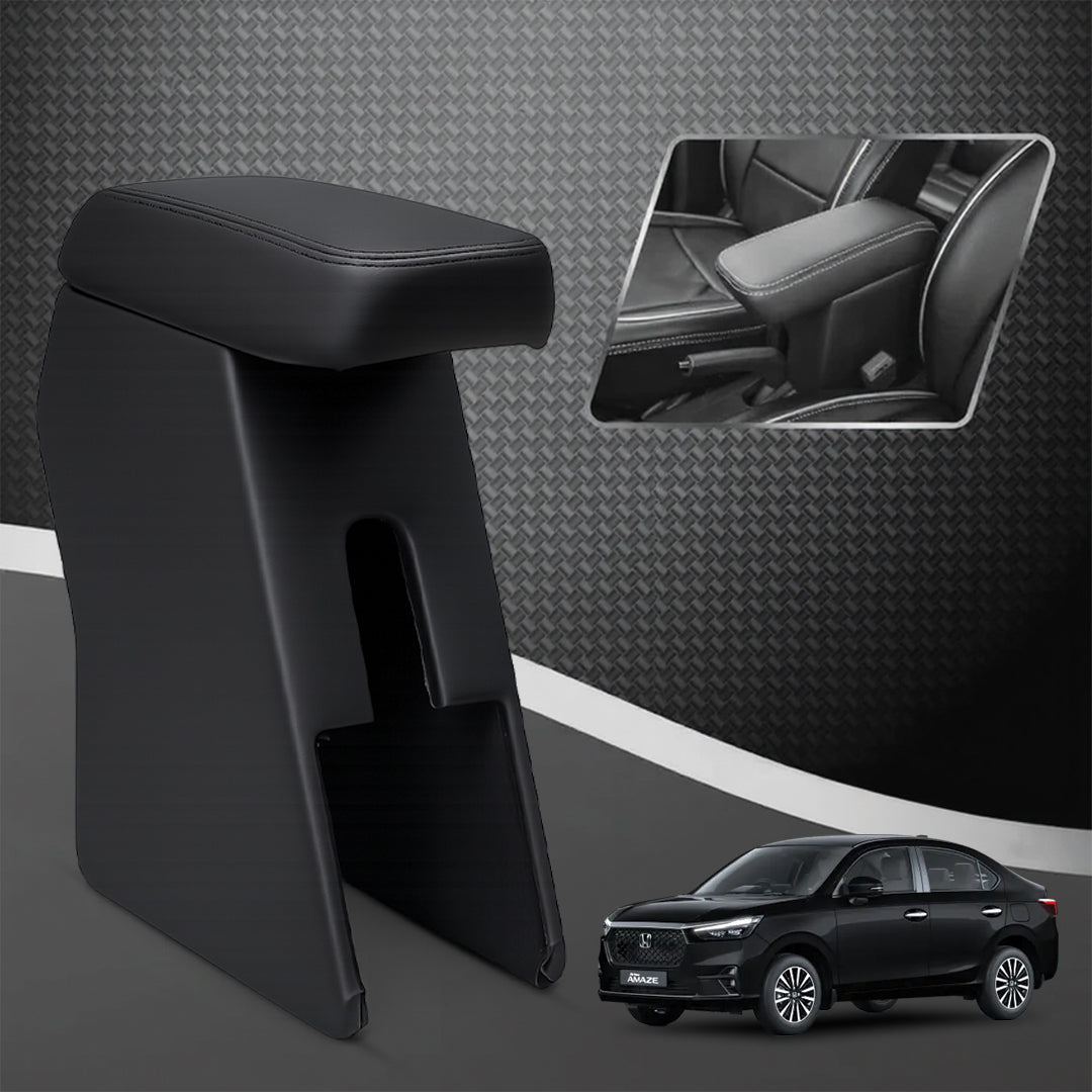 Car Center Armrest with Storage for Honda Amaze – Black