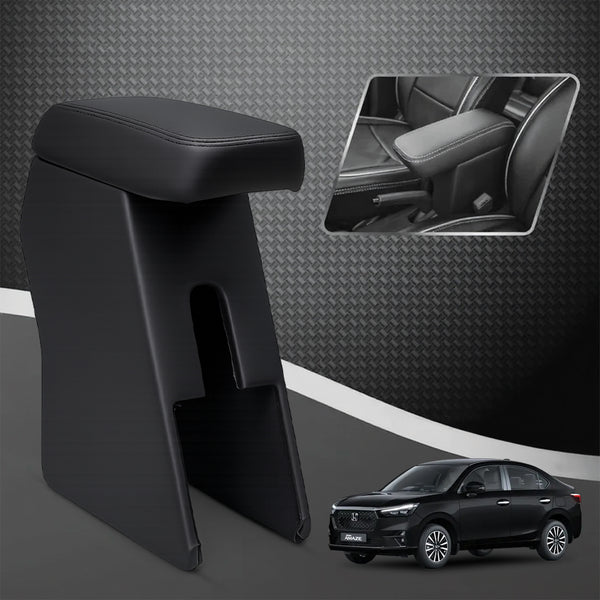 Car Center Armrest with Storage for Honda Amaze – Black