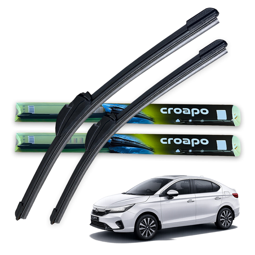Honda City 5th Gen Soft Frameless Wiper Blades – 24” Driver & 14” Passenger | Set of 2