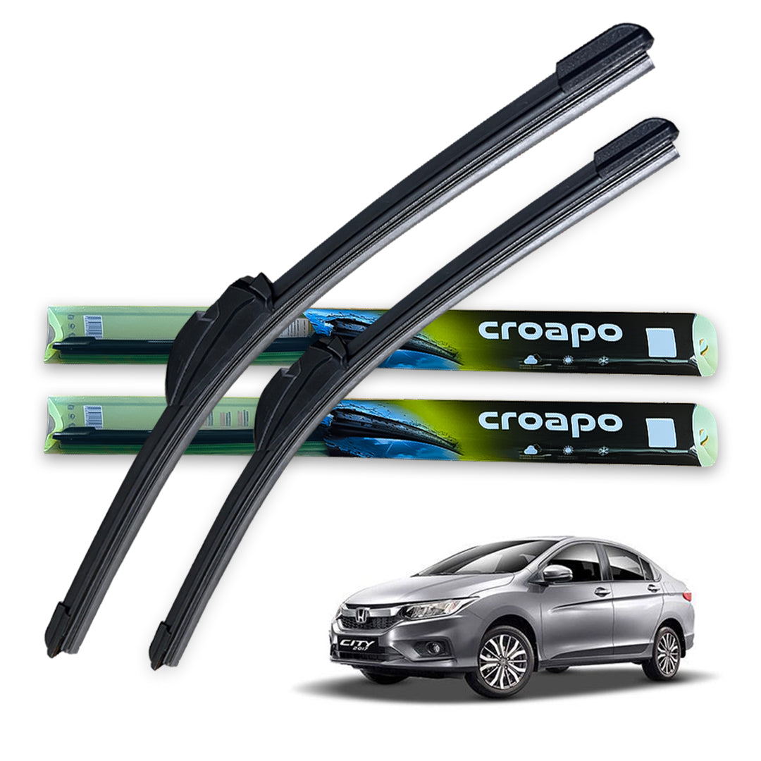 Honda City i-VTEC Soft Frameless Wiper Blades – 24” Driver & 14” Passenger | Set of 2