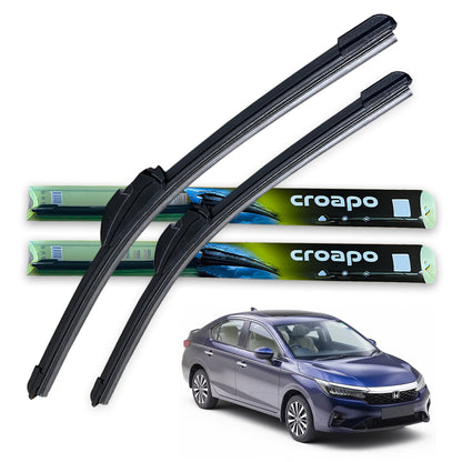 Honda City ZXi Soft Frameless Wiper Blades – 22” Driver & 14” Passenger | Set of 2