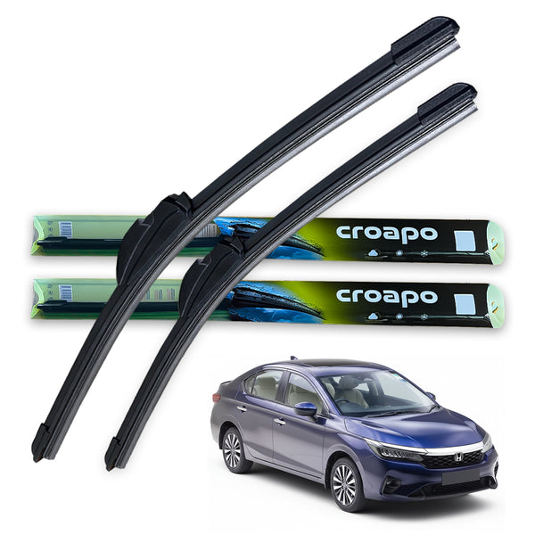 Honda City ZXi Soft Frameless Wiper Blades – 22” Driver & 14” Passenger | Set of 2