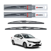 Wurth Metal Wiper Blades for Honda Civic – 26” Driver + 16” Passenger (Set of 2) | All-Weather Premium Quality