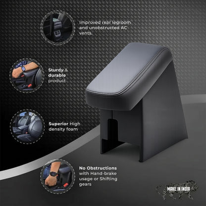 Car Center Armrest with Storage for Honda WR-V – Black