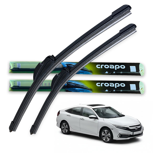 Honda Civic Soft Frameless Wiper Blades – 26” Driver & 16” Passenger | Set of 2