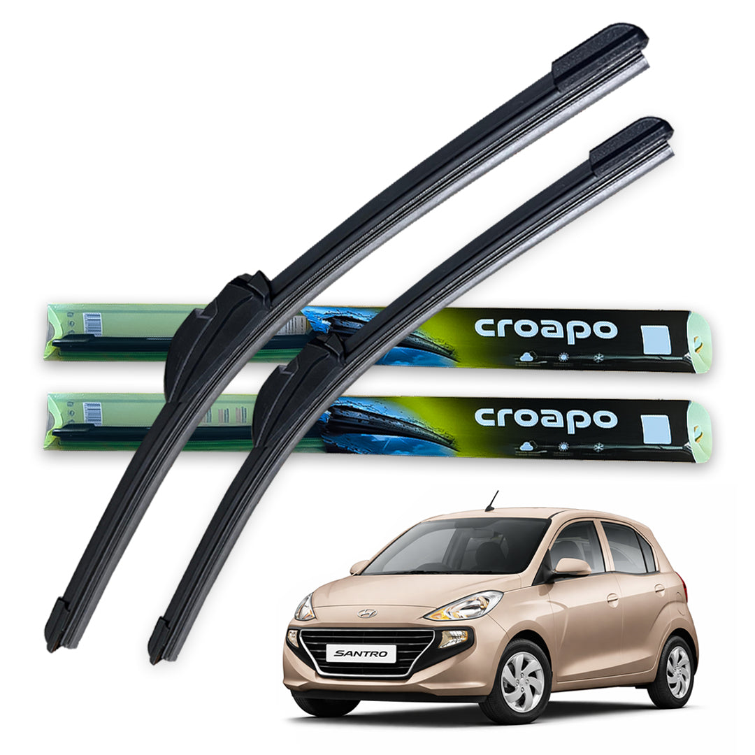 Hyundai Santro Soft Frameless Wiper Blades – 20” Driver & 16” Passenger | Set of 2