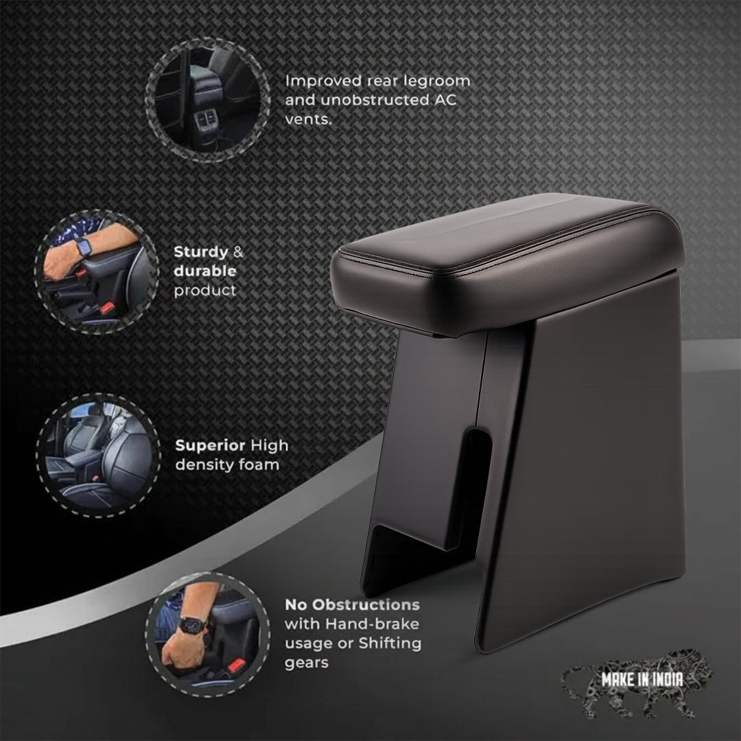 Car Center Armrest with Storage for Hyundai i20 (Old Model) – Black