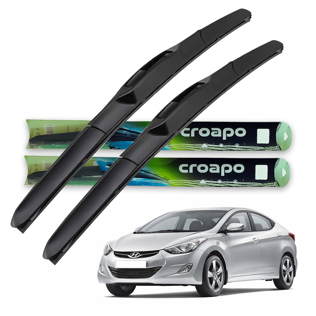 Hyundai Elantra Fluidic Hybrid Wiper Blades – 24” Driver & 16” Passenger | Set of 2